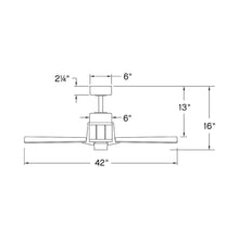 Load image into Gallery viewer, Atticus LED Ceiling Fan - line drawing.
