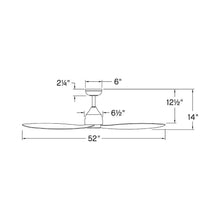 Load image into Gallery viewer, Azura LED Ceiling Fan - line drawing.