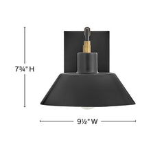 Load image into Gallery viewer, Brewster Outdoor Wall Light - line drawing.