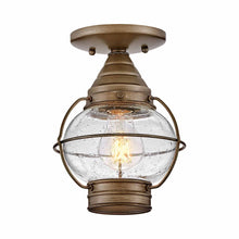 Load image into Gallery viewer, Cape Cod Outdoor Semi-Flush Mount Ceiling Light in Burnished Bronze.