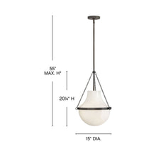 Load image into Gallery viewer, Collins Pendant Light - line drawing.
