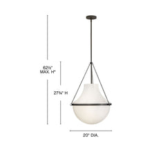 Load image into Gallery viewer, Collins Pendant Light - line drawing.