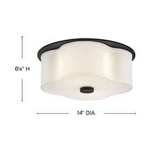Load image into Gallery viewer, Delaney Flush Mount Ceiling Light - line drawing.