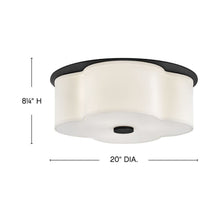 Load image into Gallery viewer, Delaney Flush Mount Ceiling Light - line drawing.