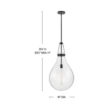 Load image into Gallery viewer, Eloise Pendant Light - line drawing.