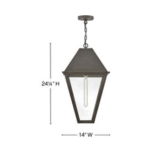 Load image into Gallery viewer, Endsley Outdoor Pendant Light - line drawing.