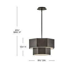 Load image into Gallery viewer, Facet Flush Mount Ceiling Light - line drawing.
