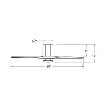 Load image into Gallery viewer, Facet LED Smart Ceiling Fan - line drawing.