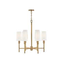 Load image into Gallery viewer, Fenwick Chandelier in Heritage Brass (Medium).
