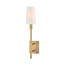 Load image into Gallery viewer, Fenwick Wall Light in Heritage Brass.