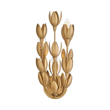 Load image into Gallery viewer, Flora Wall Light in Burnished Gold.