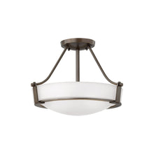 Load image into Gallery viewer, Hathaway Semi Flush Mount Ceiling Light in Olde Bronze (16-Inch).