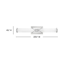 Load image into Gallery viewer, Kitts LED Bath Vanity Light - line drawing.