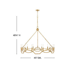 Load image into Gallery viewer, Leona Chandelier - line drawing.