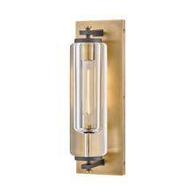 Load image into Gallery viewer, Lourde Outdoor Wall Light in Heritage Brass.