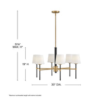 Load image into Gallery viewer, Saunders Chandelier - line drawing.