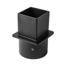 Load image into Gallery viewer, 2.5" Square to 3" Round Post Adapter in Coastal Black.