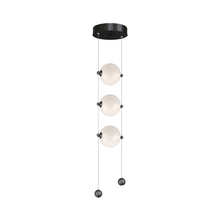 Load image into Gallery viewer, Abacus 3-Light LED Pendant Light in Ink (Opal Glass).