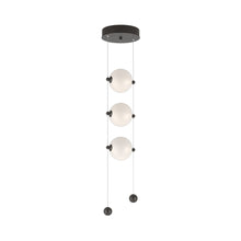 Load image into Gallery viewer, Abacus 3-Light LED Pendant Light in Oil Rubbed Bronze (Opal Glass).