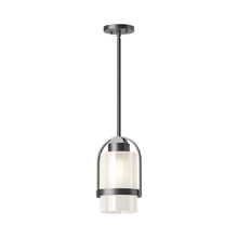 Load image into Gallery viewer, Alcove Outdoor Pendant Light in Coastal Black (Frosted Glass).
