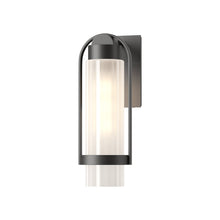 Load image into Gallery viewer, Alcove Outdoor Wall Light in Coastal Black/Frosted Glass (Small).