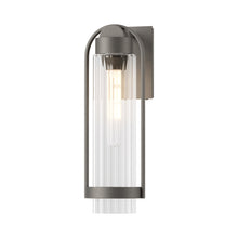Load image into Gallery viewer, Alcove Outdoor Wall Light in Natural Iron/Clear Glass (Medium).
