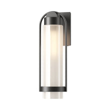 Load image into Gallery viewer, Alcove Outdoor Wall Light in Coastal Black/Frosted Glass (Medium).