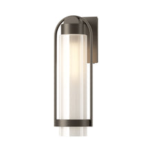 Load image into Gallery viewer, Alcove Outdoor Wall Light in Coastal Dark Smoke/Frosted Glass (Medium).