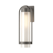 Load image into Gallery viewer, Alcove Outdoor Wall Light in Natural Iron/Frosted Glass (Medium).