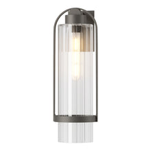 Load image into Gallery viewer, Alcove Outdoor Wall Light in Natural Iron/Clear Glass (Large).