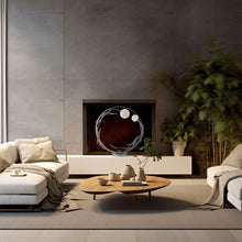 Load image into Gallery viewer, Brindille Ring Table Lamp in living room.