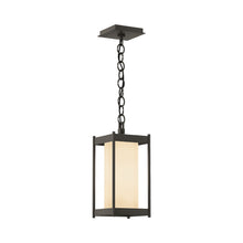 Load image into Gallery viewer, Cela Outdoor Lantern in Coastal Dark Smoke (Opal Glass/Medium).