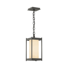 Load image into Gallery viewer, Cela Outdoor Lantern in Natural Iron (Opal Glass/Medium).