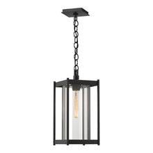 Load image into Gallery viewer, Cela Outdoor Lantern in Coastal Black (Clear Glass/Large).