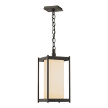 Load image into Gallery viewer, Cela Outdoor Lantern in Coastal Dark Smoke (Opal Glass/Large).
