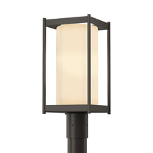 Load image into Gallery viewer, Cela Outdoor Post Light in Coastal Dark Smoke (Opal Glass).