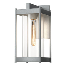 Load image into Gallery viewer, Cela Outdoor Wall Light in Coastal Burnished Steel (Clear Glass/Medium).