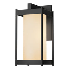 Load image into Gallery viewer, Cela Outdoor Wall Light in Coastal Black (Opal Glass/Medium).