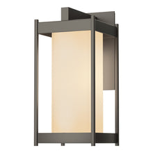Load image into Gallery viewer, Cela Outdoor Wall Light in Coastal Dark Smoke (Opal Glass/Medium).