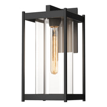 Load image into Gallery viewer, Cela Outdoor Wall Light in Coastal Black (Clear Glass/Large).