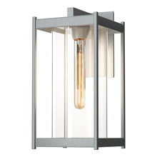 Load image into Gallery viewer, Cela Outdoor Wall Light in Coastal Burnished Steel (Clear Glass/Large).