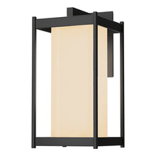 Load image into Gallery viewer, Cela Outdoor Wall Light in Coastal Black (Opal Glass/Large).