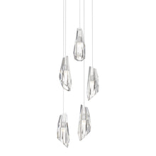 Load image into Gallery viewer, Luma Round Multi Light Pendant Light in White (Long/5-Light).