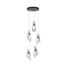 Load image into Gallery viewer, Luma Round Multi Light Pendant Light in Black (Standard/5-Light).