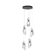 Load image into Gallery viewer, Luma Round Multi Light Pendant Light in Ink (Standard/5-Light).