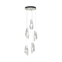 Load image into Gallery viewer, Luma Round Multi Light Pendant Light in Sterling (Standard/5-Light).
