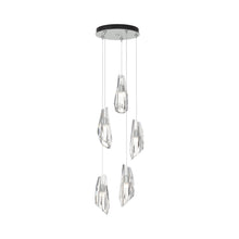 Load image into Gallery viewer, Luma Round Multi Light Pendant Light in Vintage Platinum (Standard/5-Light).