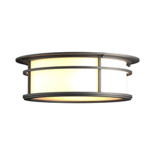 Load image into Gallery viewer, Province Outdoor Flush Mount Ceiling Light in Natural Iron.