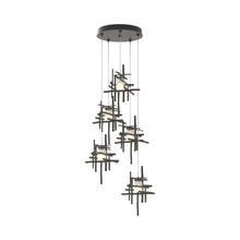 Load image into Gallery viewer, Tura Multi Light Pendant Light in Dark Smoke/Frosted Glass (Standard/5-Light).