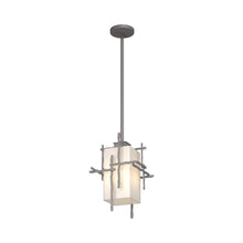 Load image into Gallery viewer, Tura Outdoor Pendant Light in Coastal Burnished Steel.